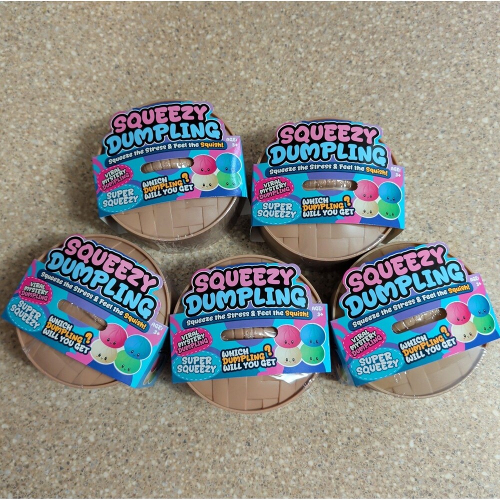 Super Squeezy Squishy Viral Mystery Dumpling  - NEW SEALED Set of 5
